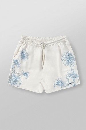 Young LA 1006 - Miami Sunset Shorts Weiß | 6910-CLWXP