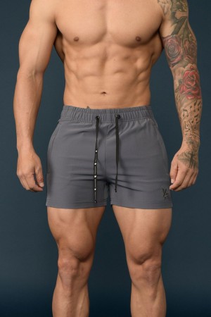 Young LA 101 Bodybuilding Short Shorts Grau | 3541-YVQGK