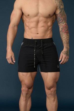 Young LA 101 Bodybuilding Short Shorts Schwarz | 8593-VKZLC