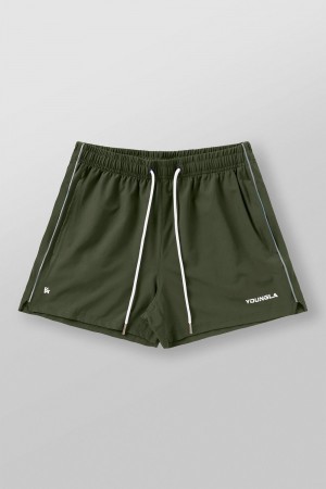 Young LA 1021 - Leg Day Shorts Olivgrün | 5617-XCGKI