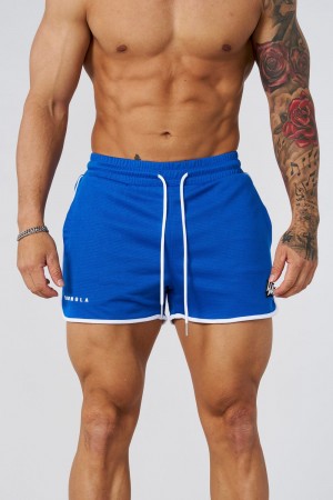 Young LA 1037 - Mesh Bodybuilding Shorts Blau | 5849-ZOCAT