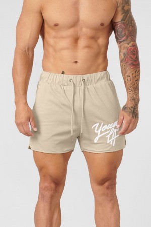 Young LA 104 Legacy Shorts Beige | 9431-LOBJI