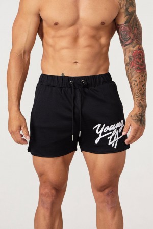 Young LA 104 Legacy Shorts Schwarz | 8120-KVAHJ
