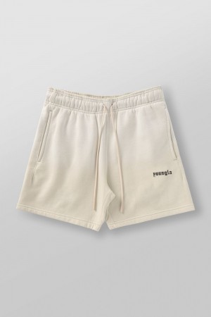 Young LA 1102 - Ultra-Soft Faded Shorts Weiß | 9273-HMXLG