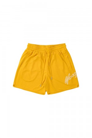 Young LA 117 Sig Shorts Gelb | 0157-YFWPJ