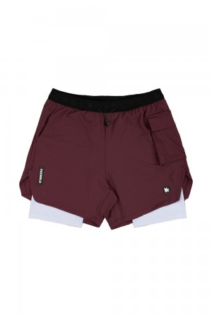 Young LA 121 Performance Line Compression Shorts Bordeaux | 2937-WUXTI