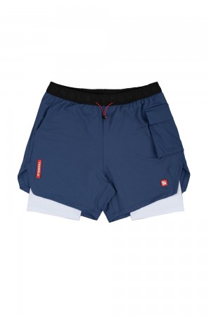 Young LA 121 Performance Line Compression Shorts Blau | 2658-PUHAJ