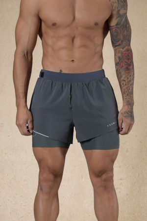 Young LA 124 - 6am Compression Shorts Grau | 1602-RXZEB