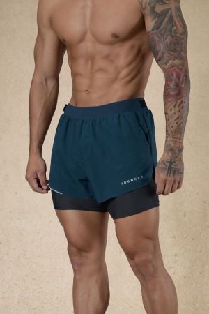 Young LA 124 - 6am Compression Shorts Teal | 4718-LTDXU