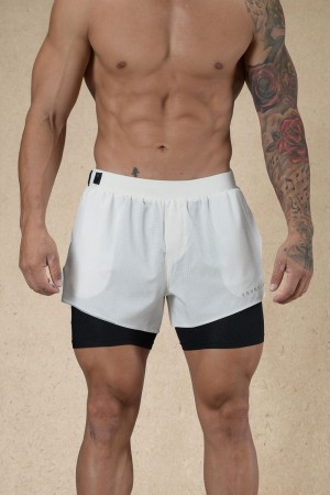 Young LA 124 - 6am Compression Shorts Weiß | 7645-AQOPF