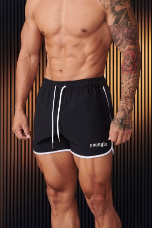 Young LA 125 - Olympic Shorts Schwarz | 5762-ZAQTL