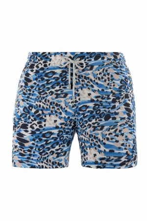 Young LA 128 Abstract Swim Shorts '22 Blau | 7925-UAFLE