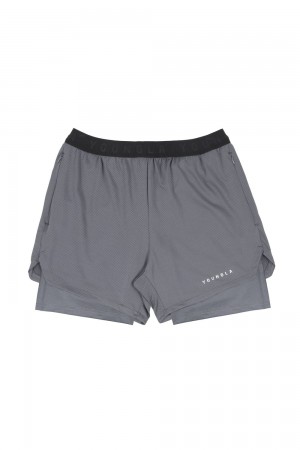 Young LA 129 Trilogy Compression Shorts Grau | 8593-LJGYV