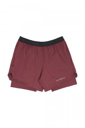 Young LA 129 Trilogy Compression Shorts Bordeaux | 4702-YJMQS