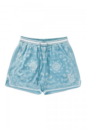 Young LA 132 Infamous Bandana Shorts Blau | 5230-KITUC