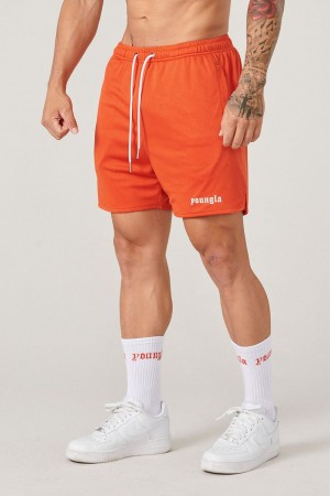 Young LA 134 Game-Time Shorts & Socks Set Orange | 3794-ZUKOT