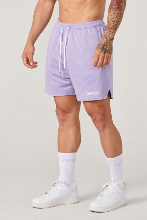 Young LA 134 Game-Time Shorts & Socks Set Lila | 0534-BDCEF