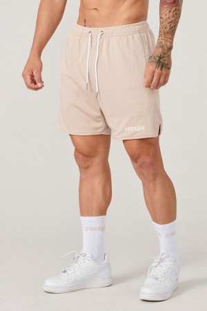 Young LA 134 Game-Time Shorts & Socks Set Beige | 1857-VMCRA