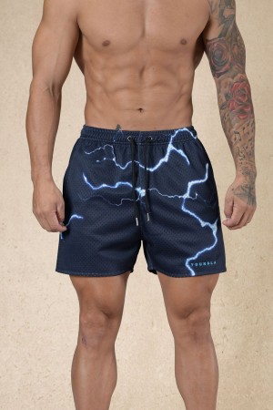 Young LA 135 House Party Shorts Navy | 0432-DFSUM