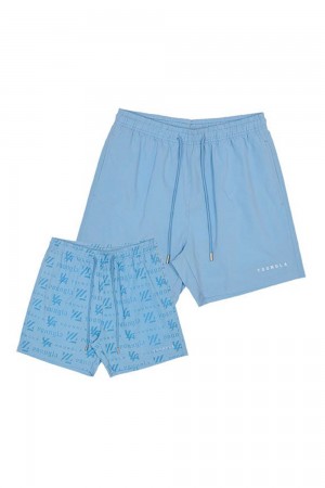 Young LA 136 - Reveal Swim Shorts Blau | 6340-CZBAE