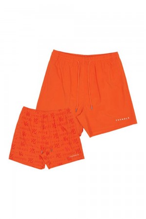 Young LA 136 - Reveal Swim Shorts Orange | 2308-ITUSH