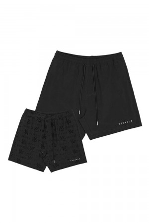 Young LA 136 - Reveal Swim Shorts Schwarz | 8436-FZINT