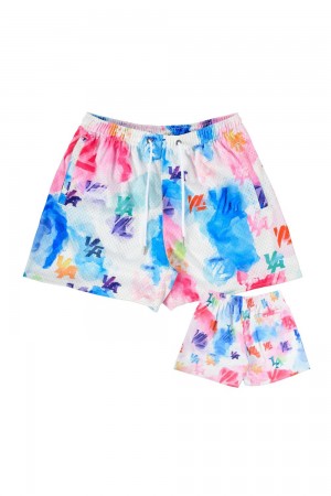 Young LA 141 The Block Party Shorts Mehrfarbig | 9718-ISQOT
