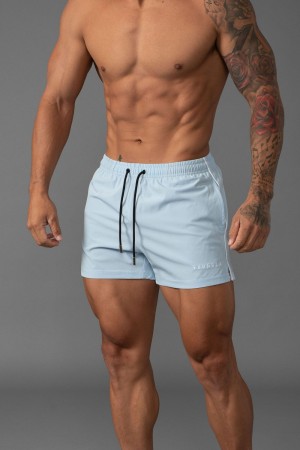 Young LA 143 Short Short Swim Shorts Blau | 6219-KUJOD