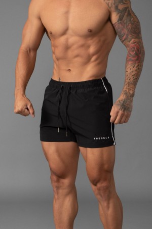 Young LA 143 Short Short Swim Shorts Schwarz | 6579-KQJFZ