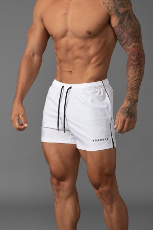 Young LA 143 Short Short Swim Shorts Weiß | 0752-YDOIT