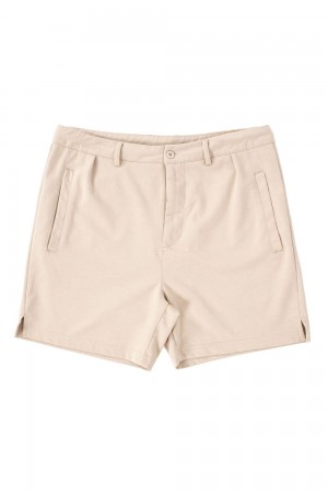 Young LA 145 Casual Chino Shorts Beige | 0217-EOXFY