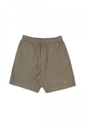 Young LA 147 - Simply Linen Shorts Olivgrün | 0134-KOBQZ
