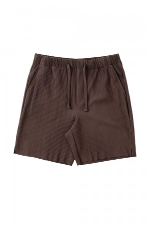 Young LA 148 Pleated Festival Shorts Braun | 4708-GWQMX