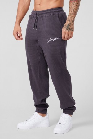 Young LA 207 Cozy Thermal Joggers Navy | 3649-ZMXET