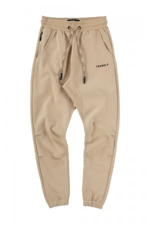 Young LA 210 Kick-Back Joggers Beige | 6739-XGRTU