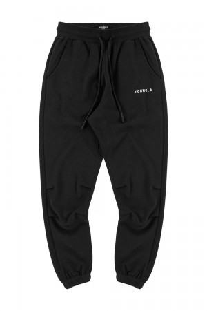 Young LA 210 Kick-Back Joggers Schwarz | 4682-GNHCO