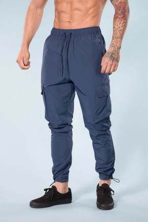 Young LA 218 Travel Cargo Joggers Blau | 0972-BFANM