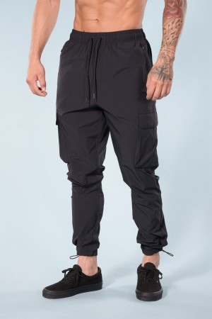 Young LA 218 Travel Cargo Joggers Schwarz | 2649-JVCUM
