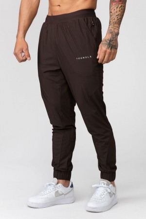 Young LA 237 Nylon Training Joggers Braun | 4782-ZBYQW