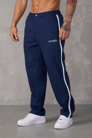 Young LA 246 - Side Zipper Joggers Navy | 7035-IEKOQ