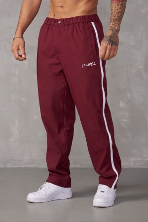 Young LA 246 - Side Zipper Joggers Rot | 1947-BGQTK