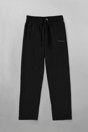 Young LA 261 Old School No Cuff Joggers Schwarz | 8973-KJARI