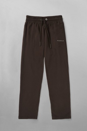 Young LA 261 Old School No Cuff Joggers Braun | 8721-OUMKJ