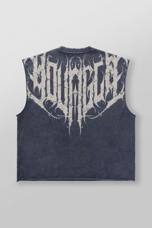 Young LA 3022 - Anarchy Cropped Tanks Blau | 1534-ZLKDF