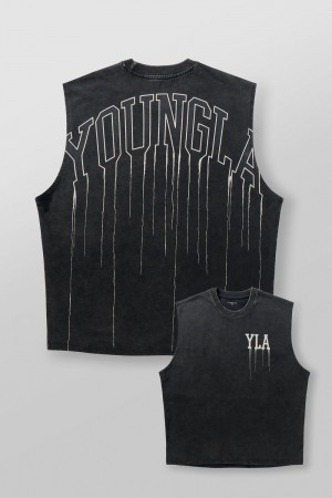 Young LA 3031 - Drip Muscle Tanks Schwarz | 9461-WTBZD