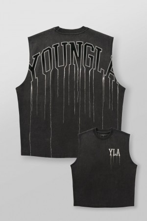 Young LA 3031 - Drip Muscle Tanks Schwarz | 2385-AVKSW