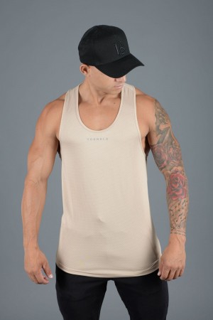 Young LA 305 Performance Line Tank Tops Beige | 6372-AXCFL