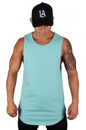Young LA 308 Muscle Tanks Aqua | 9083-GMVAT