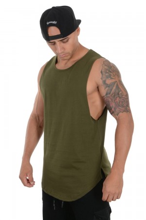 Young LA 308 Muscle Tanks Olivgrün | 0836-EKQID