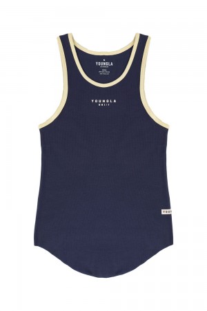 Young LA 313 Rocket Rib Tanks Navy | 7451-PJWKQ